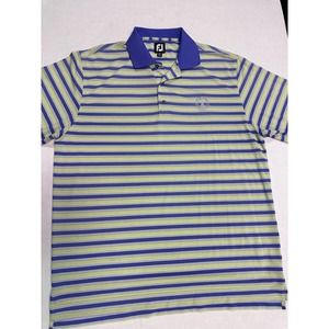 FJ Footjoy Men’s Short Sleeve Polo Shirt xl green, purple, white stripe logo